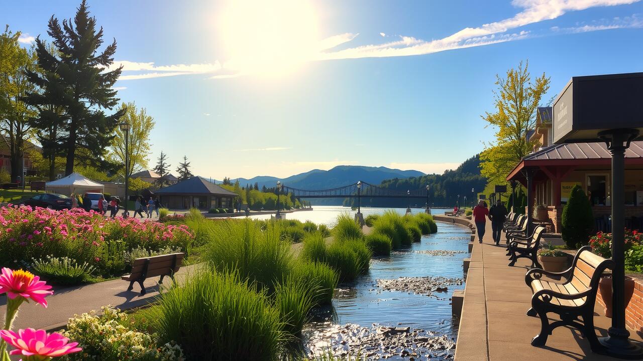 How long is the river walk in Pigeon Forge?
